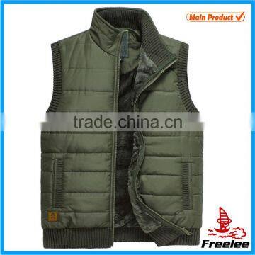 2015 Green Quilted Puffer Vest Mens, Outdoor Casual Waistcoat