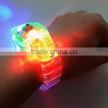 Promotion PVC plastic LED light up flashing bracelet