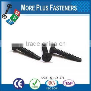 Made in Taiwan Black Phosphate Flat Head Stainless Steel Yellow Zinc Coated Self Drilling Drywall Screw