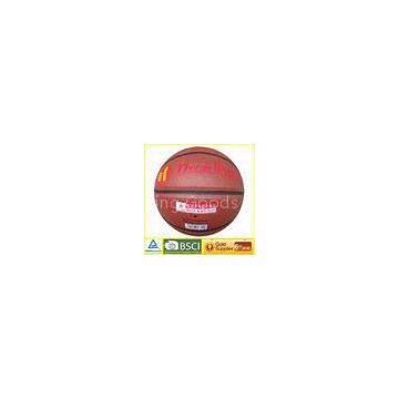 Durable PU leather indoor Laminated Basketball 0.5 - 0.6 Bar Moisten Needle