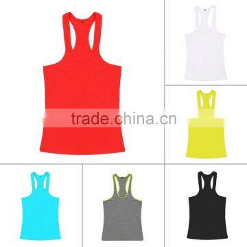 100% Cotton fitness gym tank top/ stringer tank top/ Fitness shirts