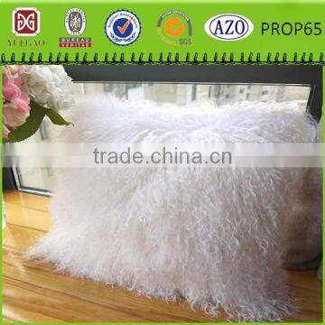 Sheepskin Wool Fur Leather Pillowcase Ivory White Cushion Cover