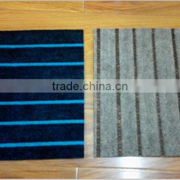 Polyester nonwoven double color stripe carpet jacquard ribbed carpet