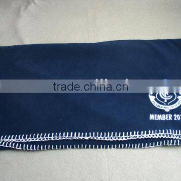 navy embroidery baby hood blanket Kids blanket