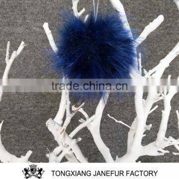 Factory fur pom keychain fluffy pom poms fringe fake fur ball