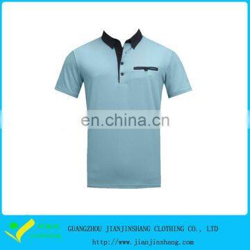 Light Dri Fit Spandex Contrast Color Pocketed Man's Fitness Golf Shirts