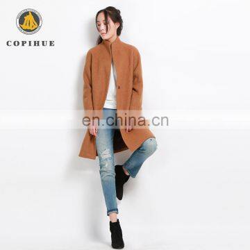 Hot Sale Knitting Baseball Long Jacket Coat Woman Winter