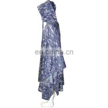 Heavy Duty Long Square Military Hunting Navy Camouflage Rain Poncho Cheap photo-3