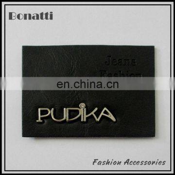 supply Fashion PU jean leather label for jeans