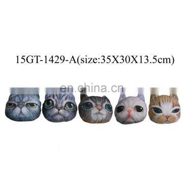 3D Printing Cat Pillow vivid Animal Face Pillow and Cushion