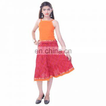 Soundarya new collection of girls printed top with mini skirt