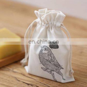 Cotton Muslin Bag With Drawstring and Logo Printing photo-3