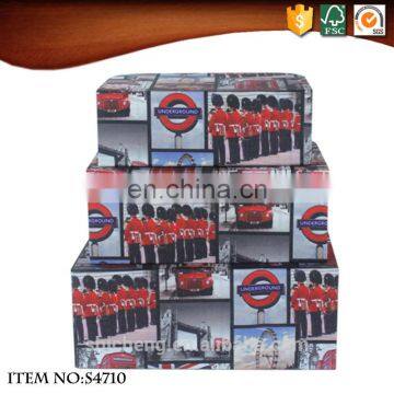 Cheap Old Fashioned Style Suitcases With London Pattern photo-4