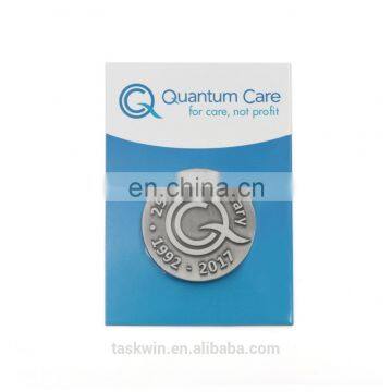 2017 new custom Zinc alloy chellage coin with paper packing for souvenir