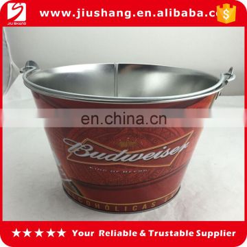 branded logo beer tin plate ice bucket with bottle opener