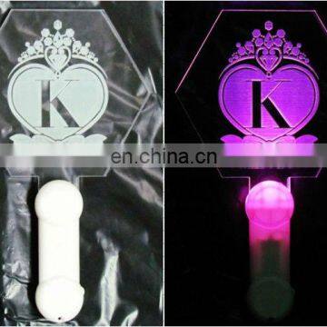 Charming laser carving led flashing light up stick