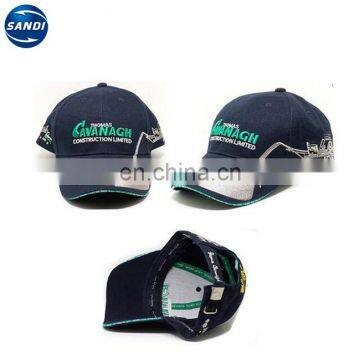 Custom 100% cotton fabric 6 panel sports golf hat