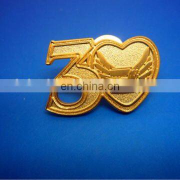 custom 30 metal plated lapel pins with sandblasting