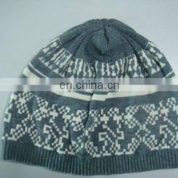 stylish jacquard knitted beanie