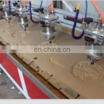 Mahogany Solid Furniture Carving Composite Cabinet Doors Multi-heads Wood CNC Router photo-5
