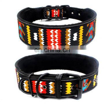 Comffortable Light Reflective Cloth Pet Collar Leash Training Dog Printed Rope Pet Chain Pulling Rope photo-2