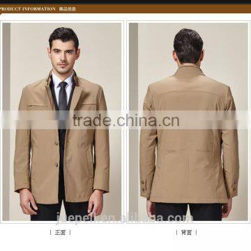 Factory OEM Plus Size European Style Harrington Men Khaki Jackets photo-2