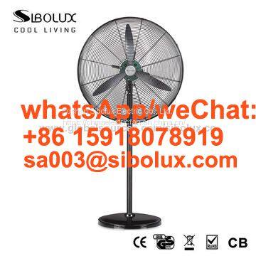 26 inch metal industrial pedestal standing fan round base/26