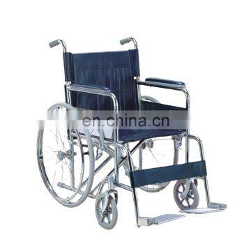 Steel Frame Medical Equipment Manual Wheelchair for Disabled photo-4