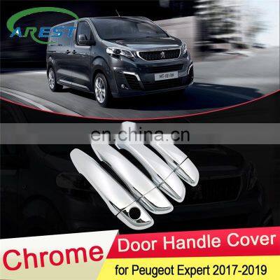 for Peugeot Expert Traveller 2017 2018 2019 Luxuriou Chrome Door Handle Cover Trim Car Set Car Cap Styling Stickers Accessories