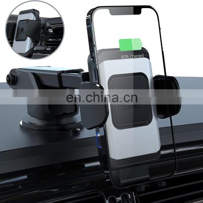 Wireless Car Charger Car Cell Phone Holder GPS Display Bracket Compatible iPhone 11/11 Pro/11 Pro Max/Xs MAX/XS/XR/X/8/8+