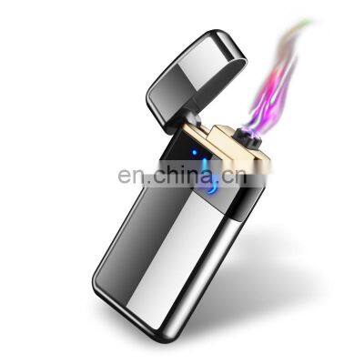 Rechargeable Morden Luxury Cigarette Red Flame Electric Dual Arc USB Lighter With LED Charging Indication photo-4