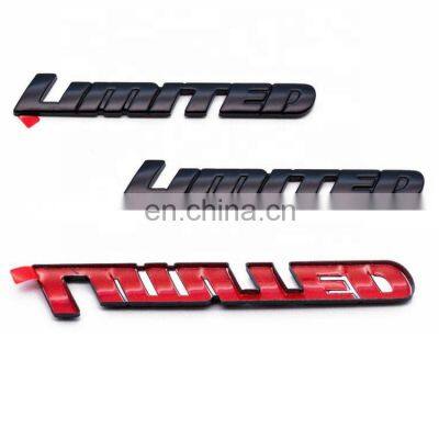 Car Body Sticker Overlay Limited Black Letter Car Emblem Badge