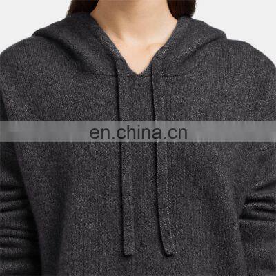 Custom Designer Silk Cashmere Pullover Sweater Hoodies for Wmen photo-4
