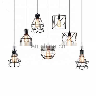 Tonghua Simple Iron Cage Vintage Bakelite Lamp Holder Pendant Lamp Creative Hotel Restaurant Ceiling Light