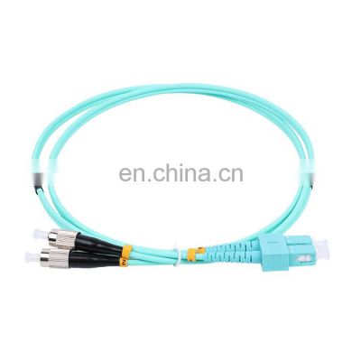 Unionfiber OEM  ODM Multimode MM OM3 50/125um  PVC Jacket  Cable 3.0mm Duplex 40M  Patch cord Fiber Optic FC-SC