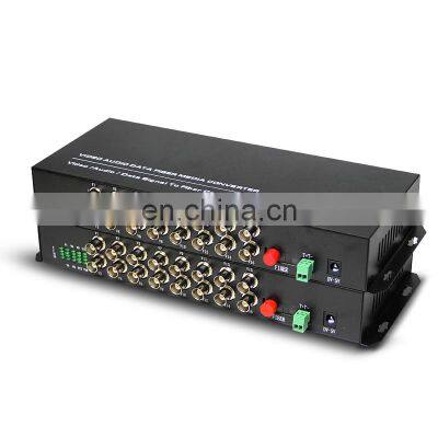 Desktop-1 Pair with RS485 16 Channel Return Data BNC To Fiber Video Converter