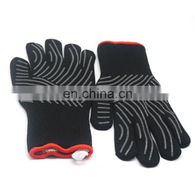 Bbq oven gloves bbq gloves silicone gloves heat resistance smoking aramid bbq