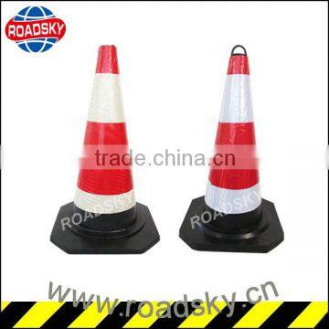 Unbreakable Reflective Red Construction Rubber Cone