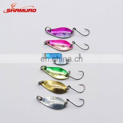 3cm 2.5g Metal Casting Spoon Fishing Lure With Single Barbed Hook Artificial Baits