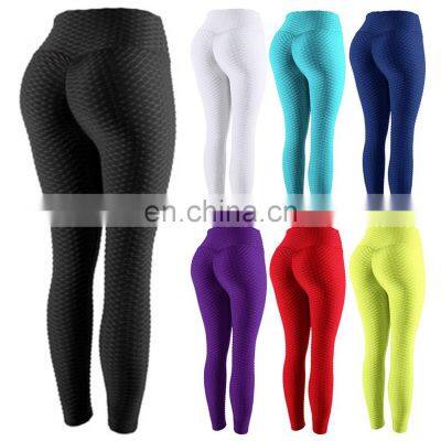 Women's Plus Size 2021 High Waist Fitness Scrunch Sports Tik Tok Bubble Leggings Skinny Scrunch Butt Booty Yoga Pants For Women/