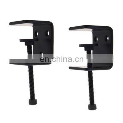 Metal U Bracket Floating Wall Mounting Shelf Size Adjustable Table Desk Clamp Support Iron Single-side Bracket Black or Custom