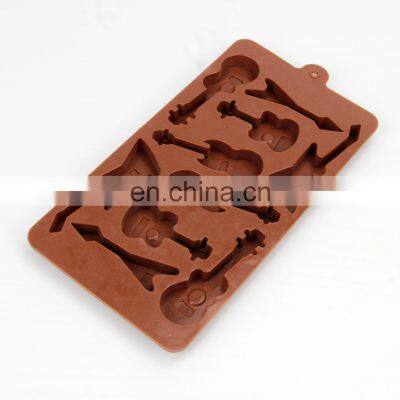 Silicone Guitar Chocolate Mold, Guitar Candy Mold Trays, Not Sticky Cake Decoration Mold photo-4
