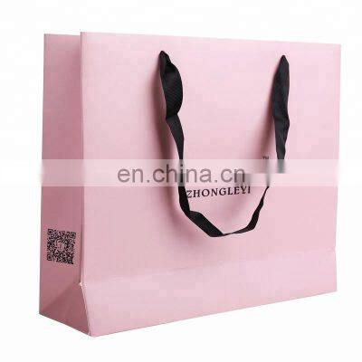 Customized Logo Printed Standard Size Shopping Paper Gift Hand Clothes Hard Shoes Bag photo-5