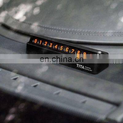Car Temporary Parking Card Drawer Stop Sign Telephone Number Card Plate Hidden Design Magnetic For Mercedes-benz For Land Rover photo-4