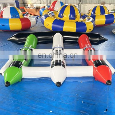 Hot selling flying fish sports game wholesale pvc inflatable sea banana pontoons boat