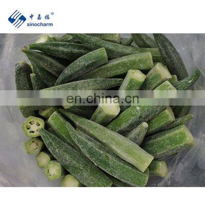 Sinocharm Frozen vegetable  Premium variety Organic Okra  IQF Frozen Okra Whole