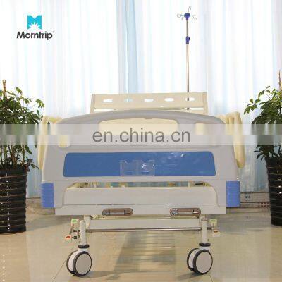 Manufacturer Good Quality Hand-operated 2 Function Cranks Medical Med Beds Metal Manual Clinic Patient Care Use Hospital Bed photo-4
