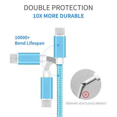 Usb Type c Cable 3a Fast Charging Fabric Weave Braided Nylon Micro USB Cable Android for Samsung photo-5