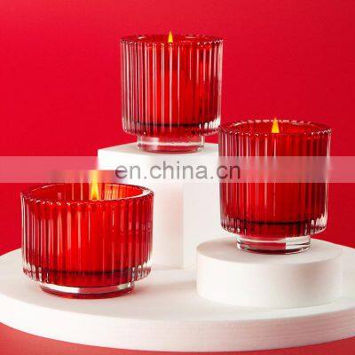 Creative Crystal Glass Jars Decorative Candle Holders Wedding Candle Vessels Empty Scented Candle Holder for Home Decor