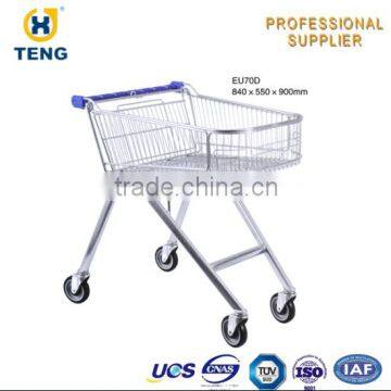 EU style smart supermarket shopping trolley with factory price